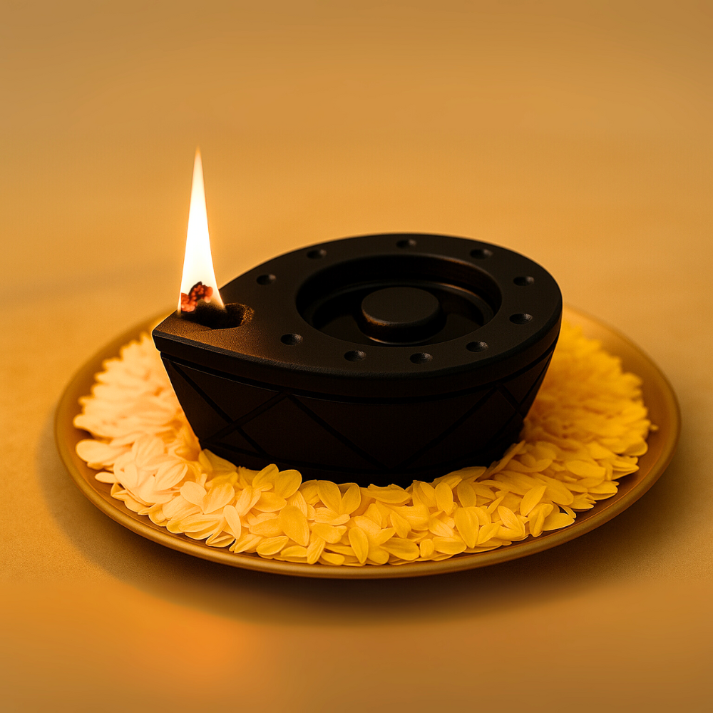 Traditional Akhand Stone Diya