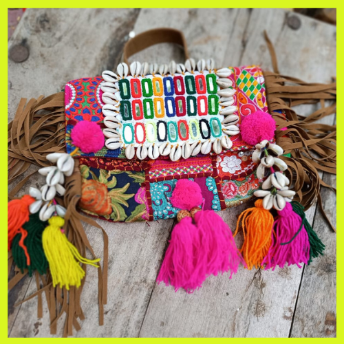 Banjara Bags - Colourful thread Multi Mirror