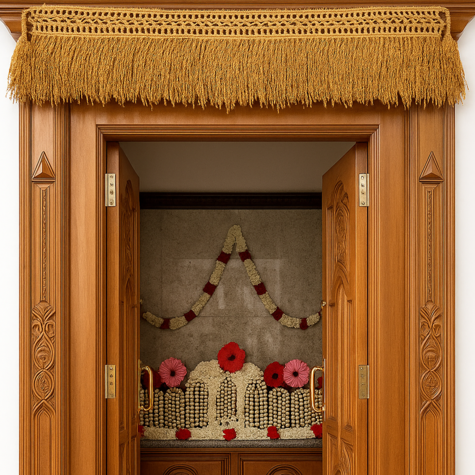 Natural Paddy Door Toran & Door Hangings Combo