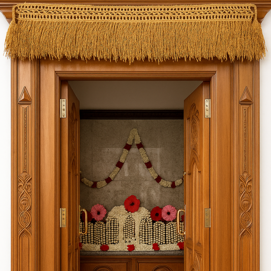 Natural Paddy Door Toran & Door Hangings Combo