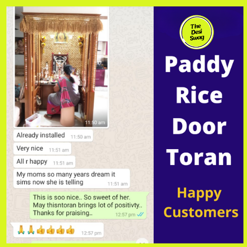 Natural Paddy Door Toran - Brings Positivity