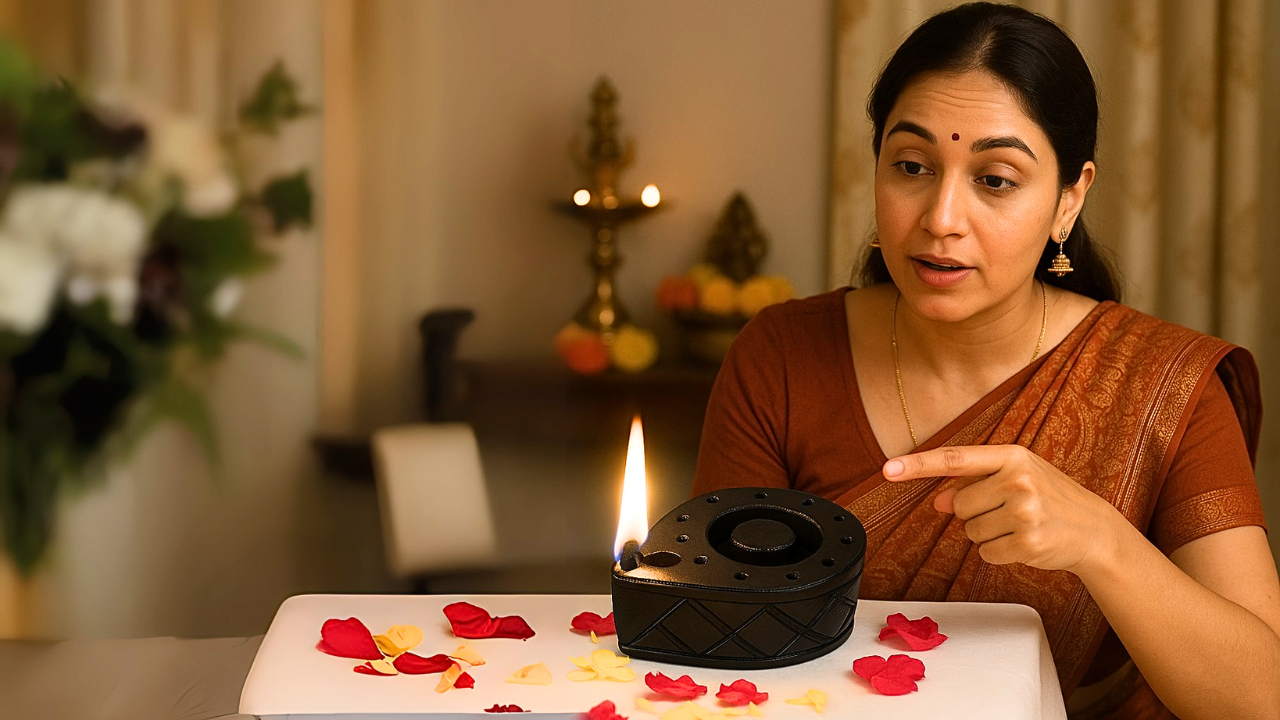 Load video: Akhand Vastu Diya Tutorial