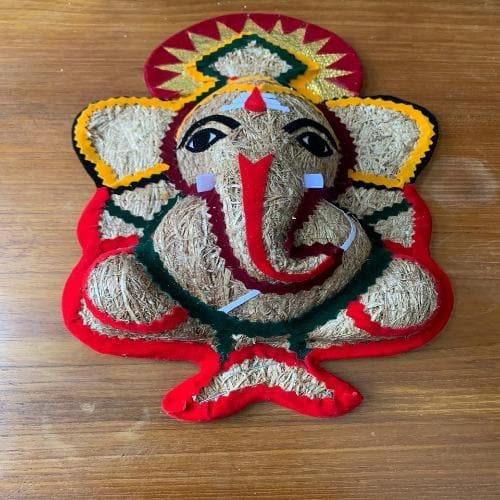 Vetiver/Khus Colourful Wall Hangings of Lord Ganesha