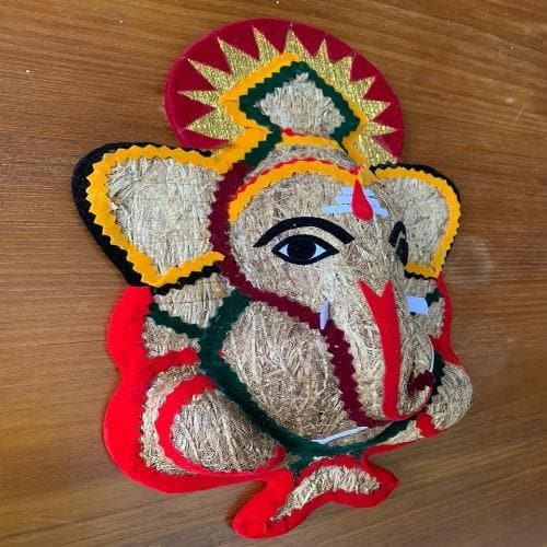 Vetiver/Khus Colourful Wall Hangings of Lord Ganesha