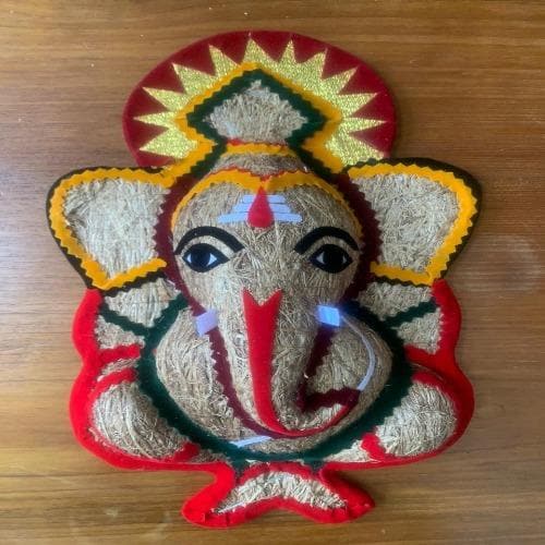 Vetiver/Khus Colourful Wall Hangings of Lord Ganesha