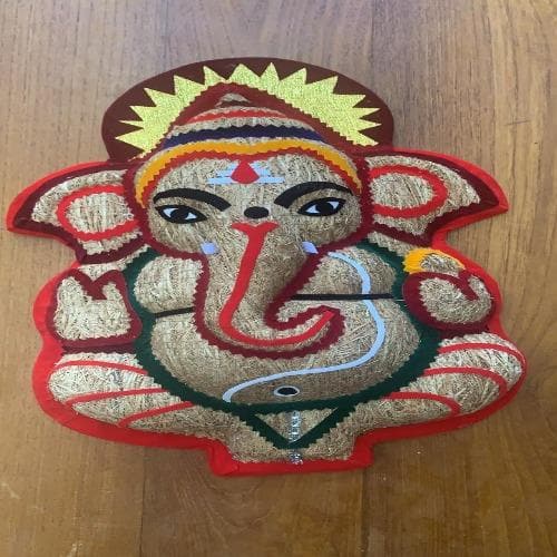 Vetiver/Khus Colourful Wall Hangings of Lord Ganesha