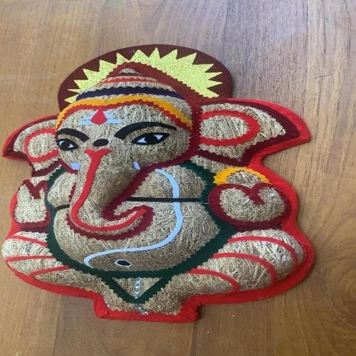 Vetiver/Khus Colourful Wall Hangings of Lord Ganesha