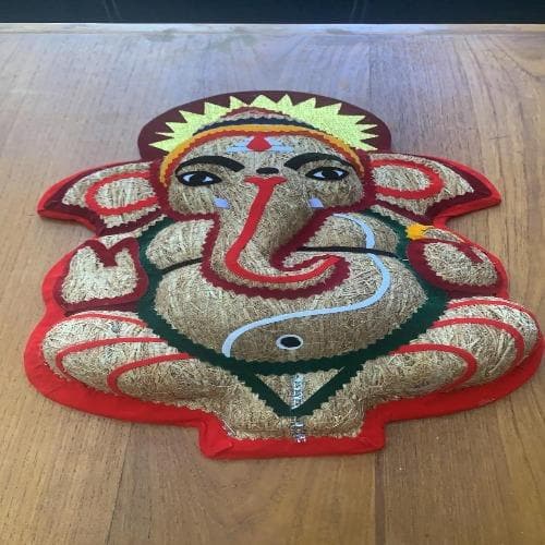 Vetiver/Khus Colourful Wall Hangings of Lord Ganesha