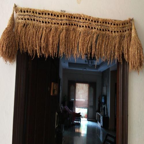 Natural Paddy Door Toran & Door Hangings Combo